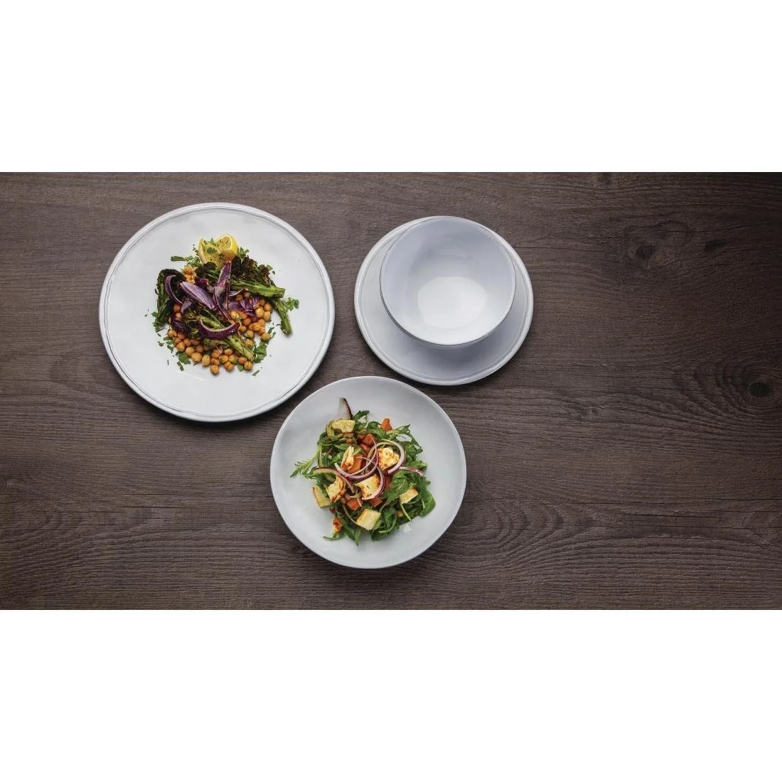 Olympia Raw Recycled Clay Coupe Plates White 280mm (6 Pack) - Image 4