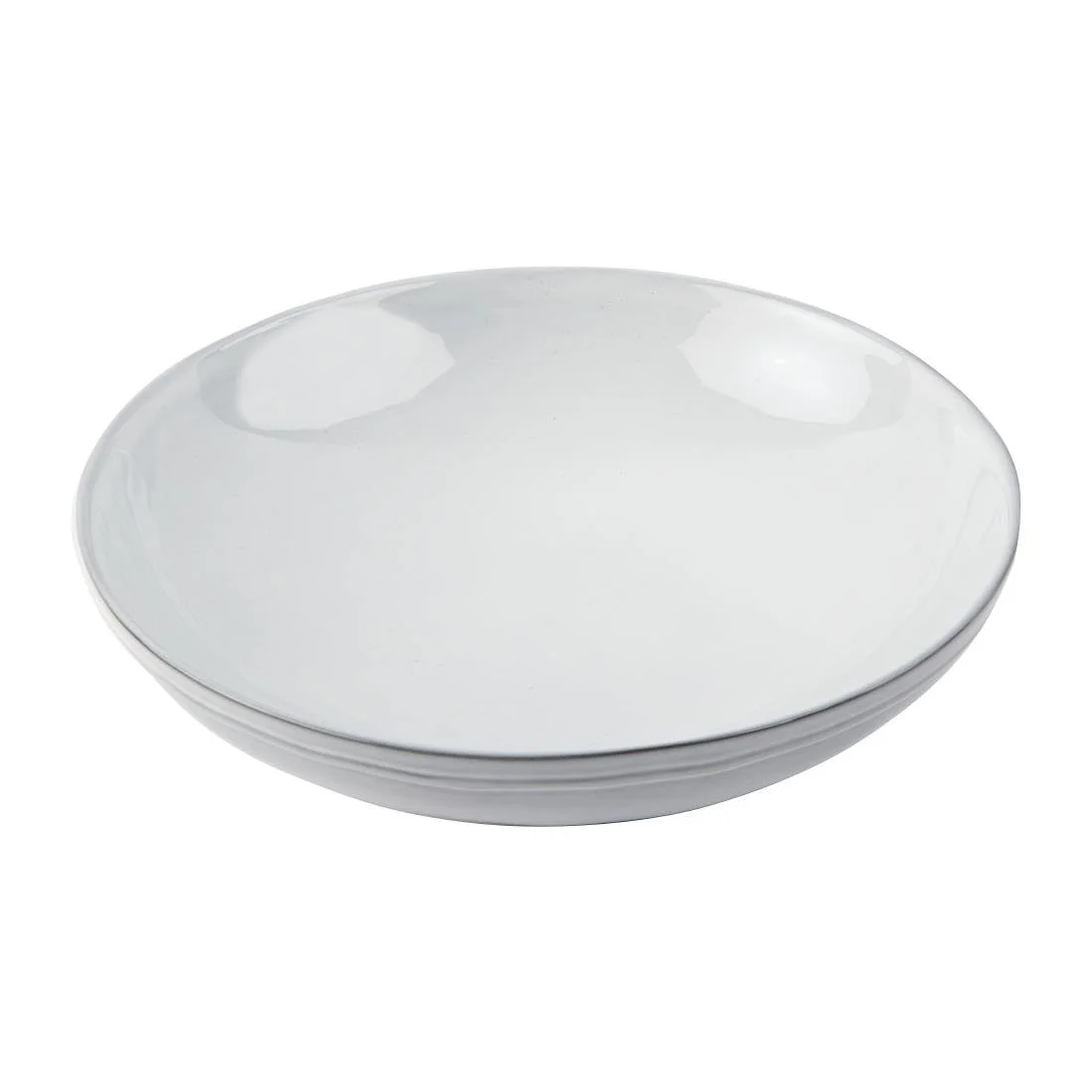 Olympia Raw Recycled Clay Coupe Bowls White 230mm (6 Pack) - Image 1