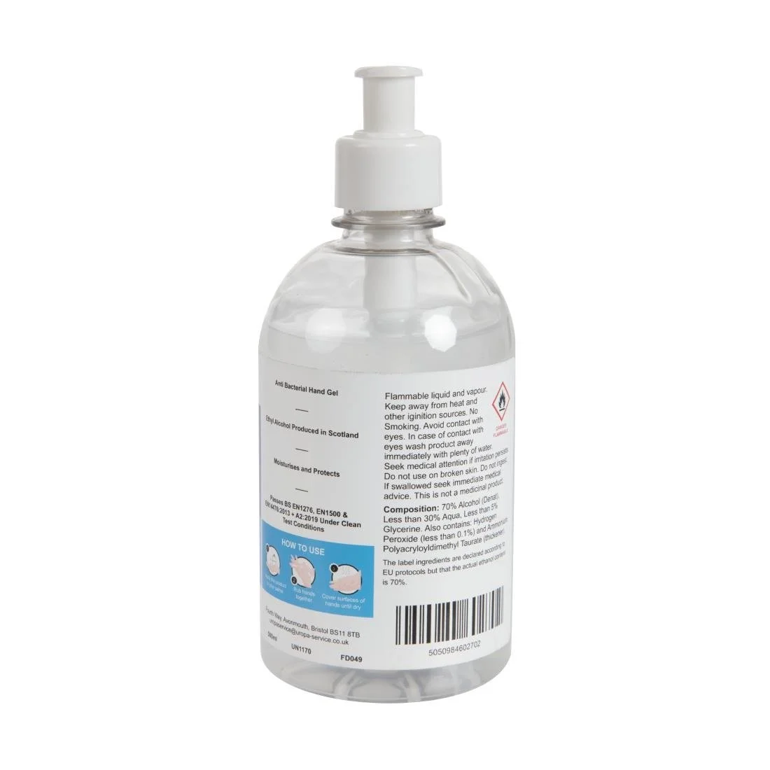 Jantex 70% Alcohol Hand Sanitiser 500ml - Image 2