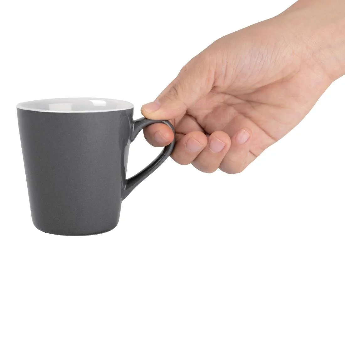 Olympia Cafe Flat White Cups Charcoal 170ml (12 Pack) - Image 8