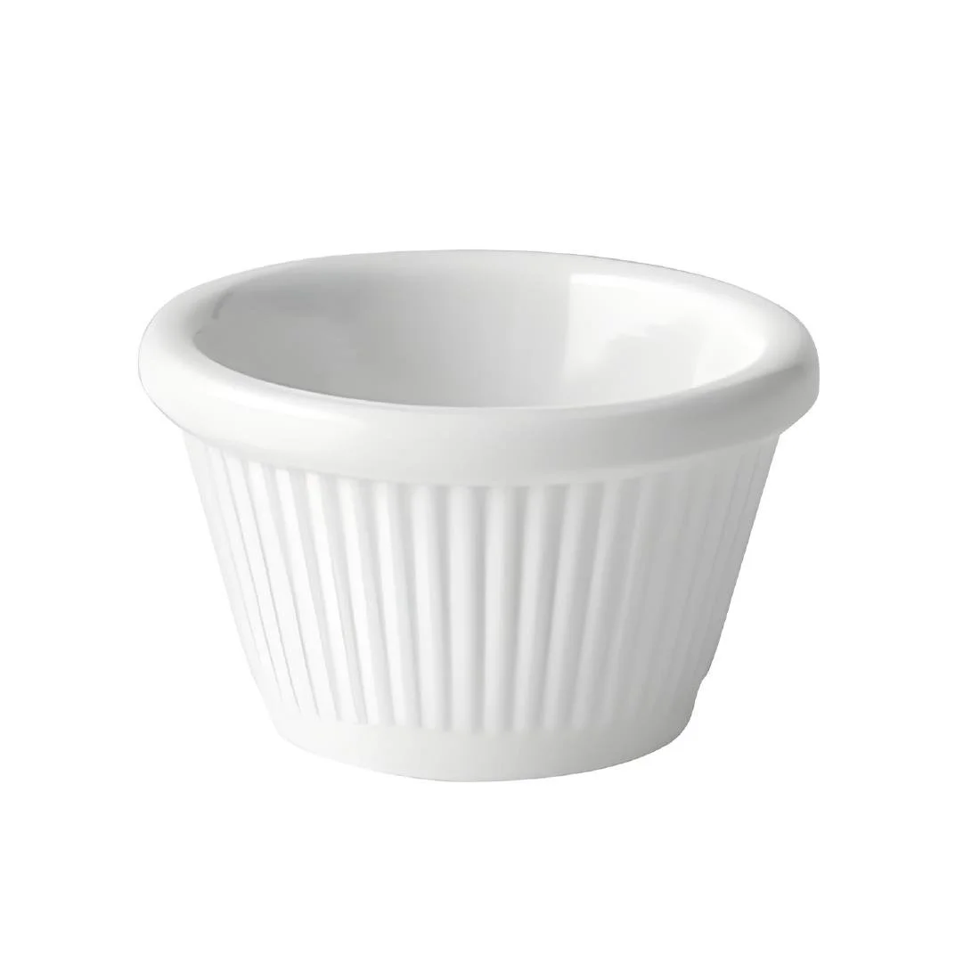 Utopia Fluted Ramekins White 30ml (12 Pack) - Image 1