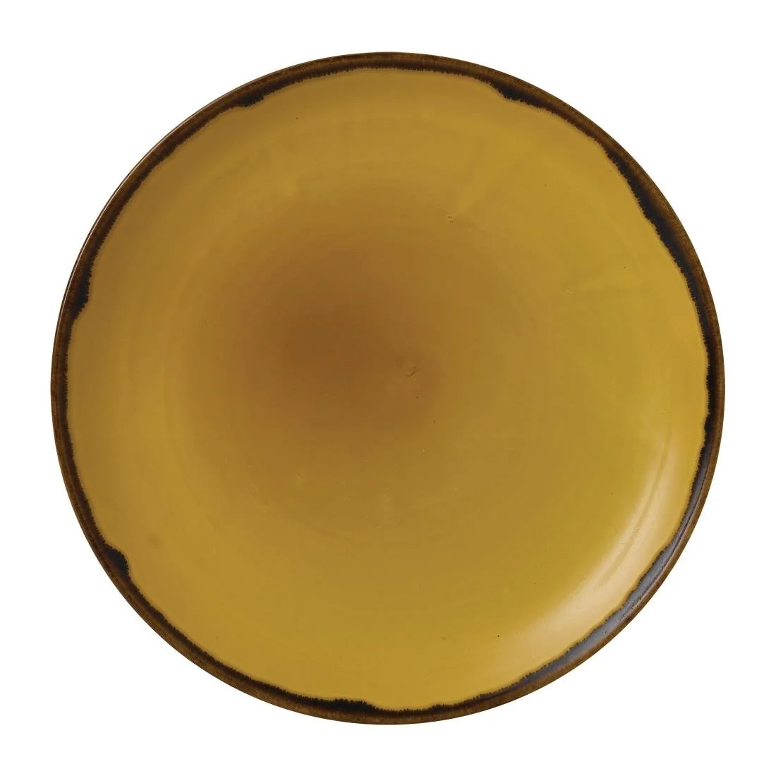 Dudson Harvest Coupe Plates Mustard 260mm (12 Pack) - Image 1