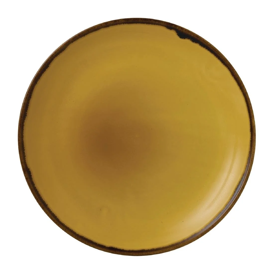 Dudson Harvest Coupe Plates Mustard 217mm (12 Pack) - Image 1