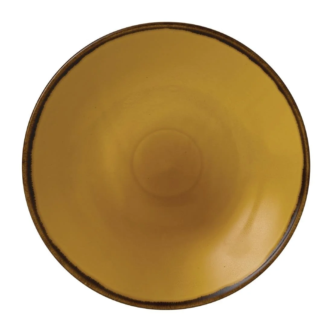Dudson Harvest Deep Coupe Plates Mustard 255mm (12 Pack) - Image 1