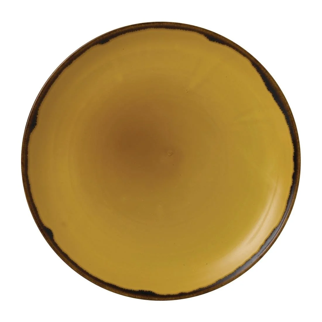 Dudson Harvest Coupe Plates Mustard 324mm (6 Pack) - Image 1