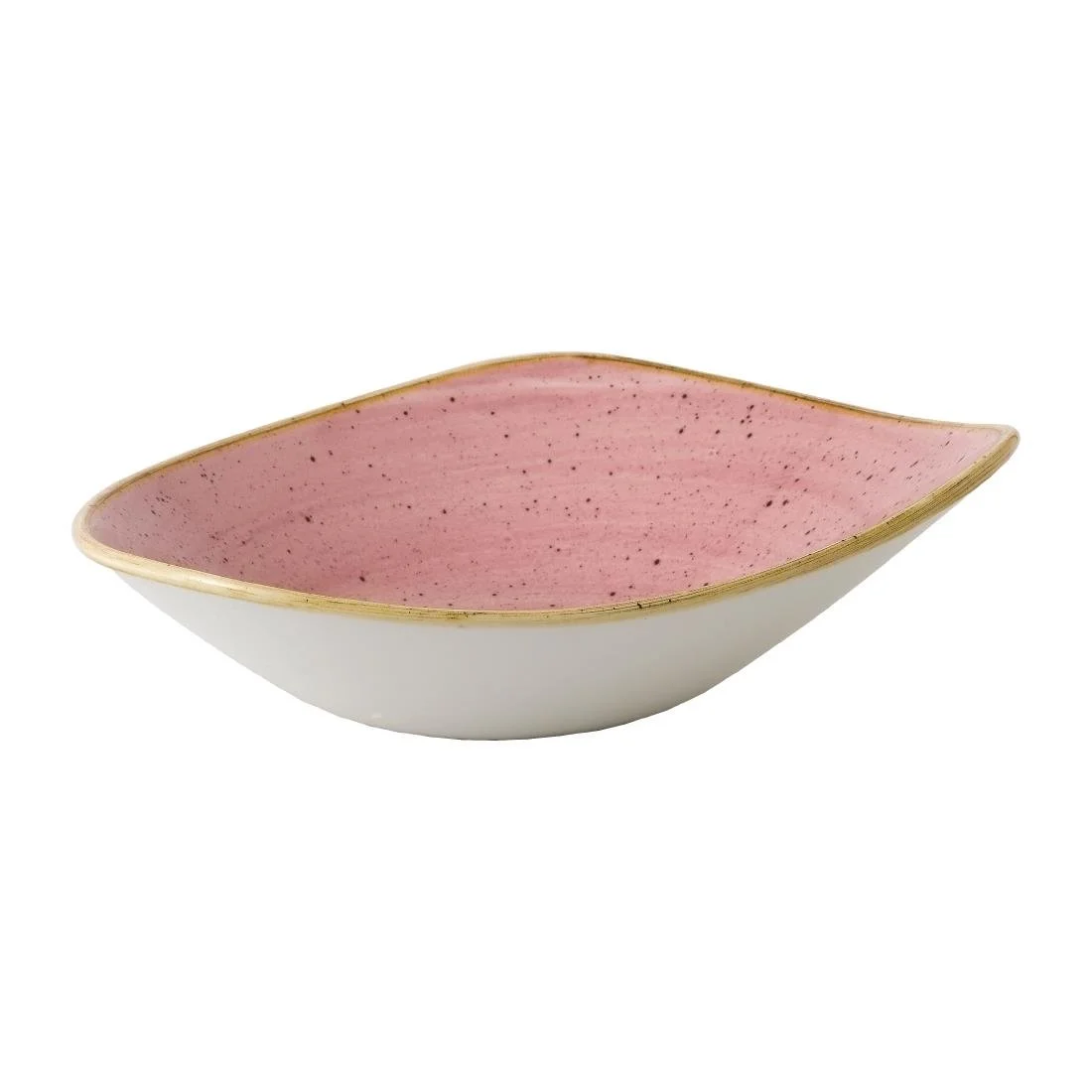 Churchill Stonecast Triangle Bowls Petal Pink 21oz (12 Pack) - Image 1