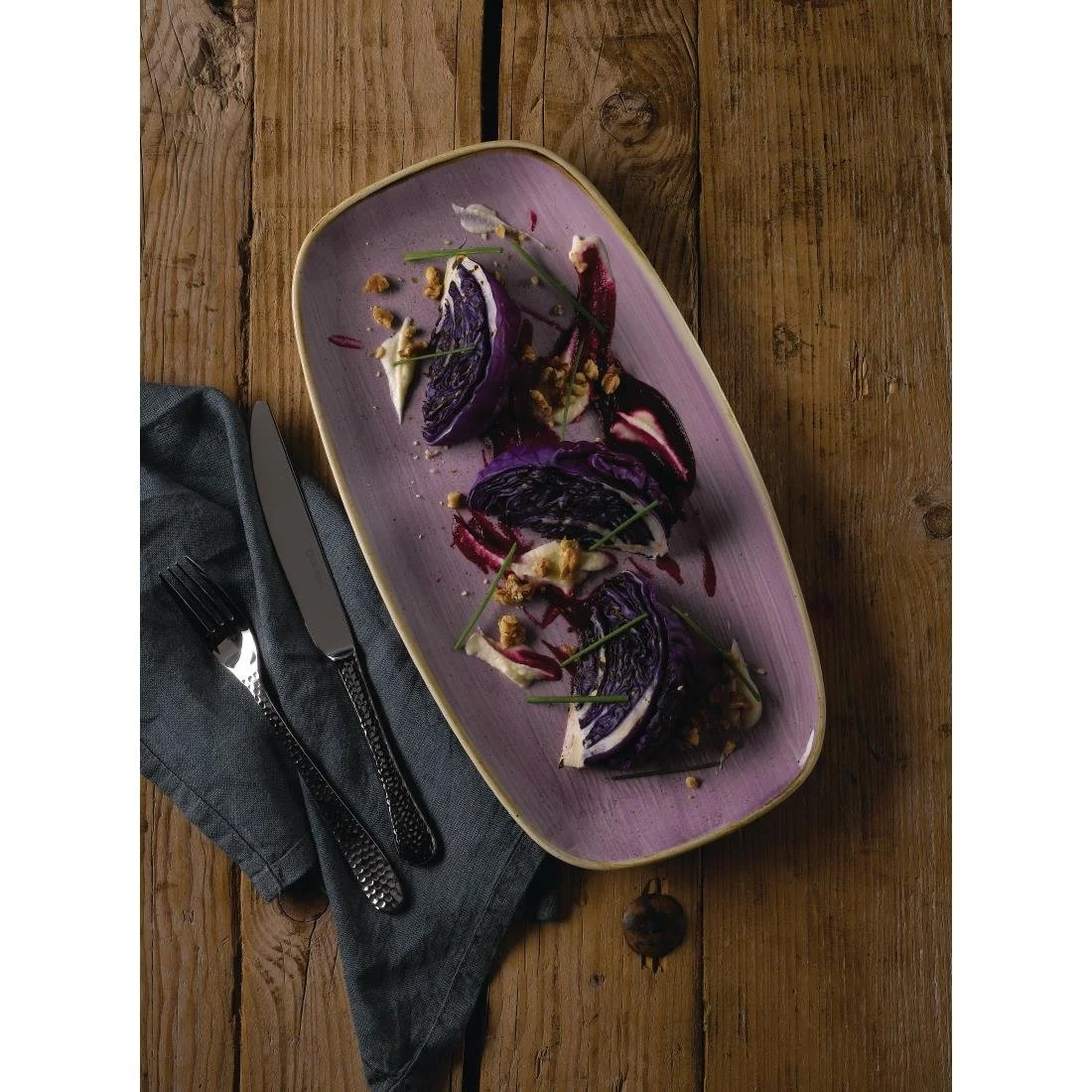 Churchill Stonecast Chefs Oblong Plates Lavender 298x153mm (12 Pack) - Image 4