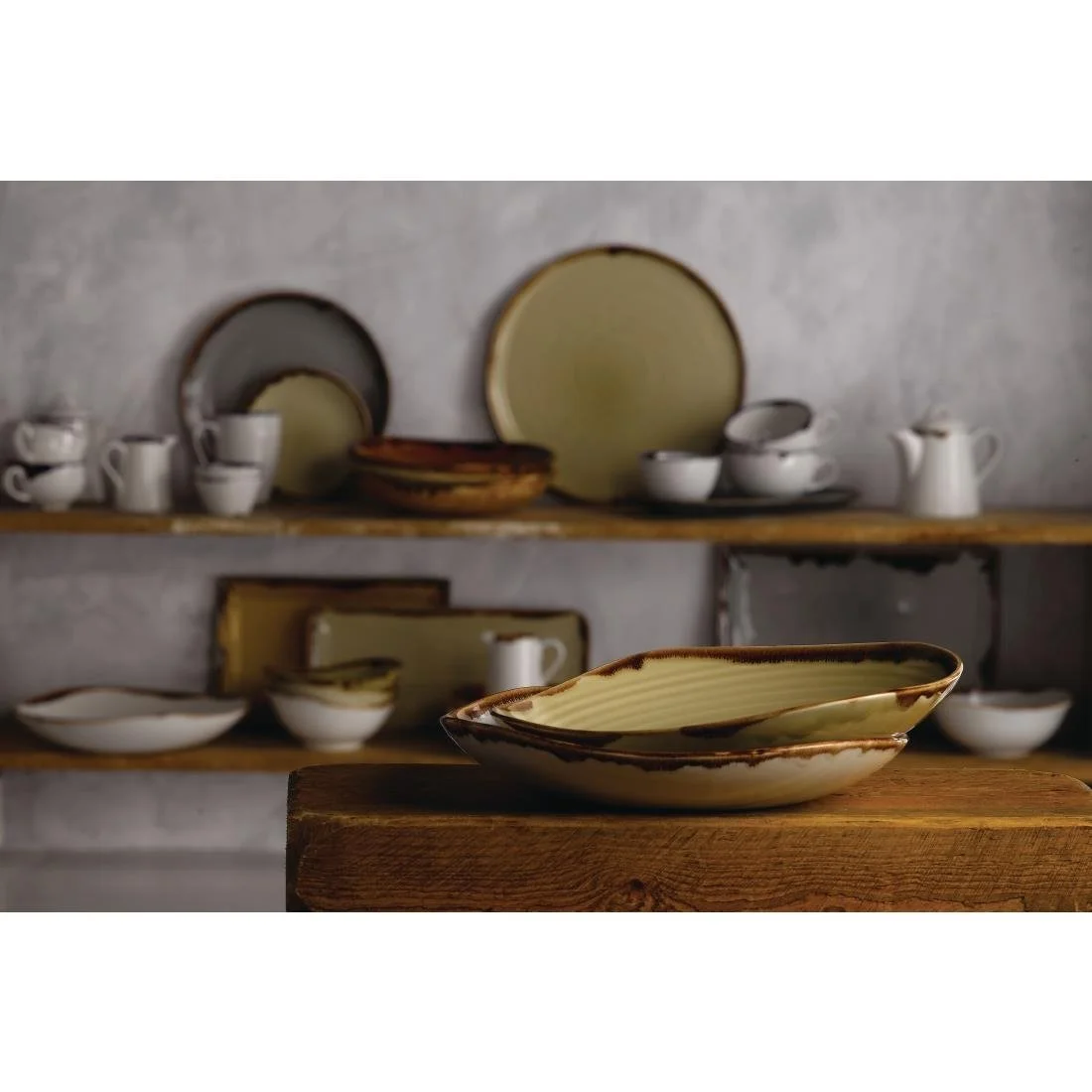 Dudson Harvest Organic Coupe Wobbly Bowls 295mm Linen (6 Pack) - Image 3