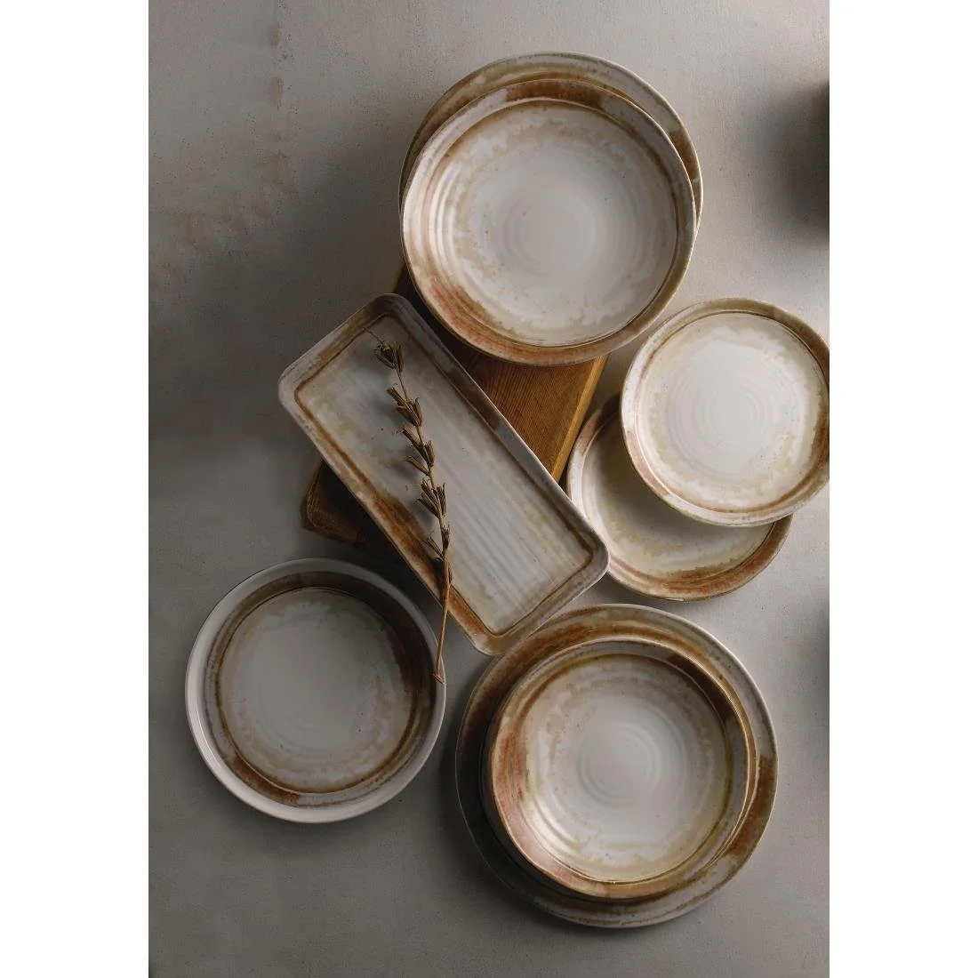 Dudson Finca Sandstone Walled Plates 260mm (6 Pack) - Image 4