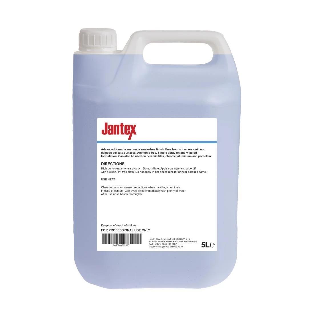 Jantex Glass and Stainless Steel Cleaner Ready To Use 5Ltr - Image 2