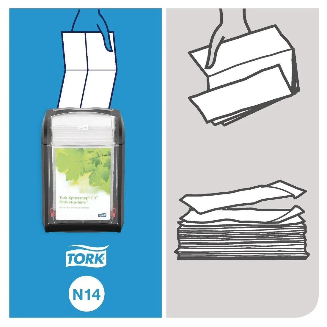 Tork Xpressnap Fit Dispenser Napkins Natural N14 (6 Pack) - Image 5
