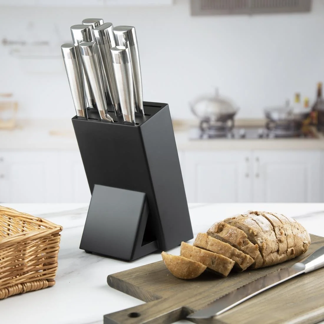 Vogue Tsuki Wooden Knife Block 8 Slots - Image 5