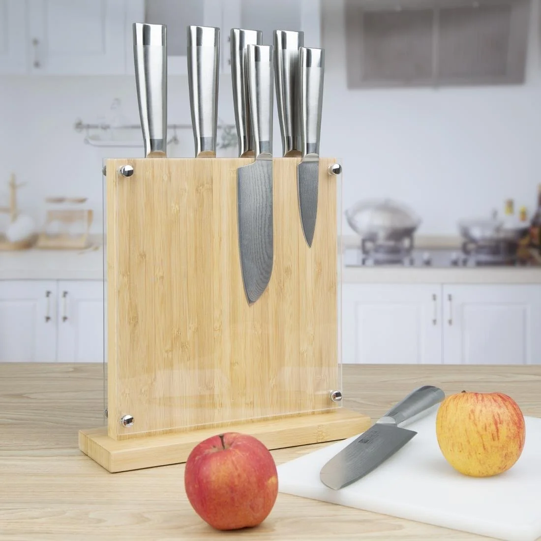 Vogue Wooden Magnetic Knife Block 8 Slots - Image 6