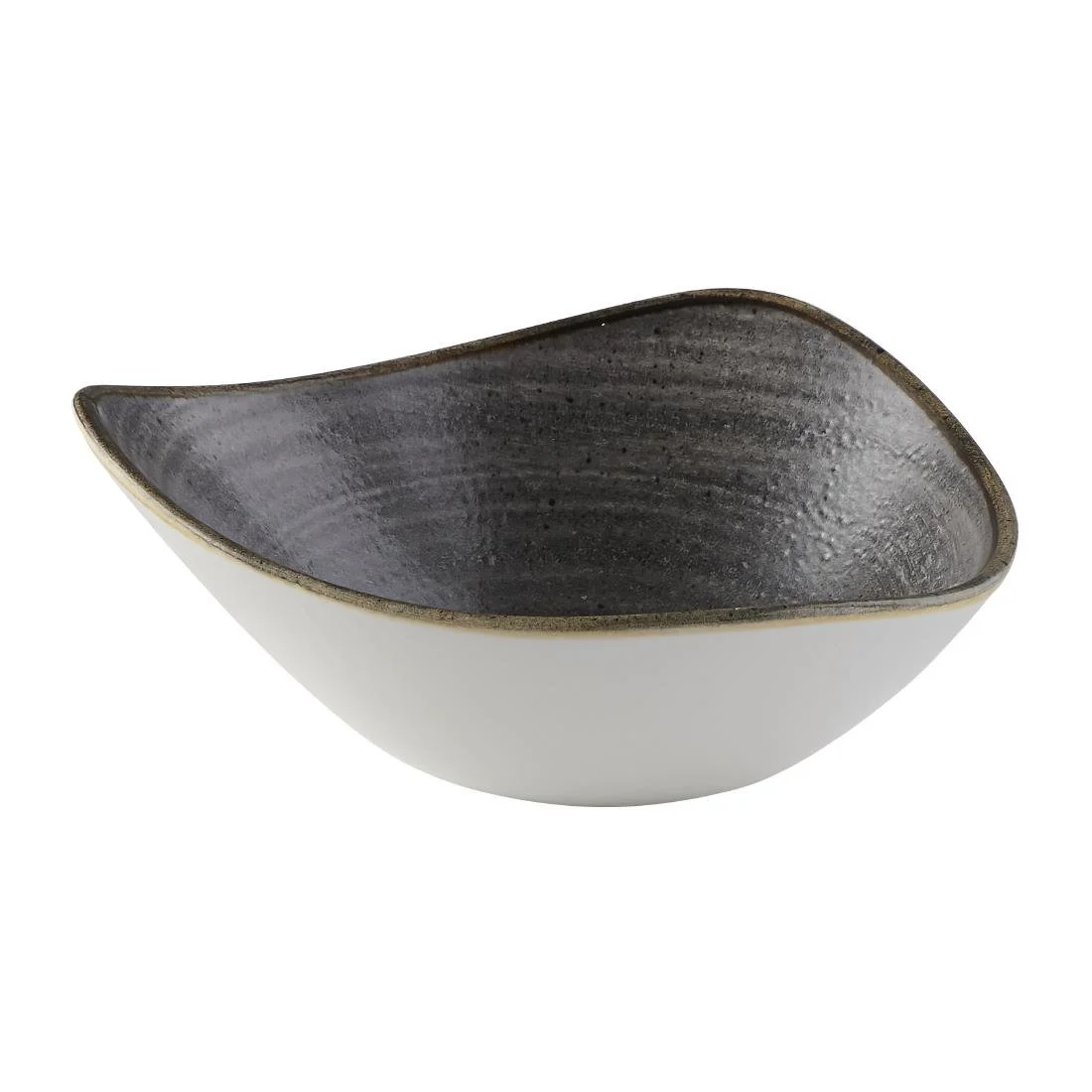 Churchill Stonecast Raw Lotus Bowls Black 178mm (12 Pack) - Image 1