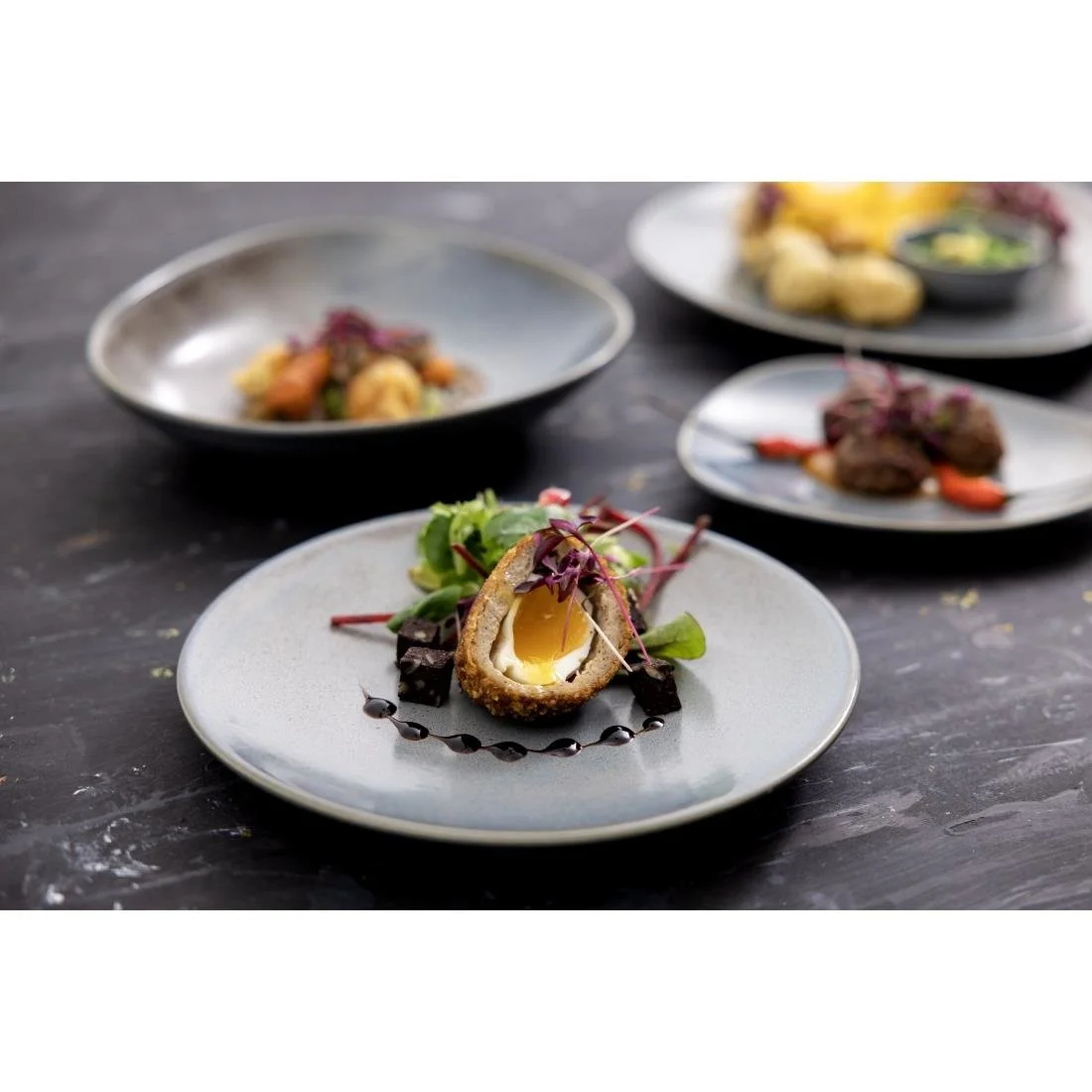 Olympia Ember Triangle Plates Blue 250mm (6 Pack) - Image 17