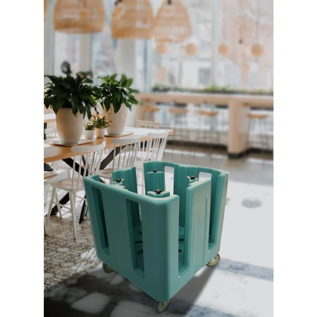 Cambro Compact Adjustable Dish Caddy Slate Blue - Image 2