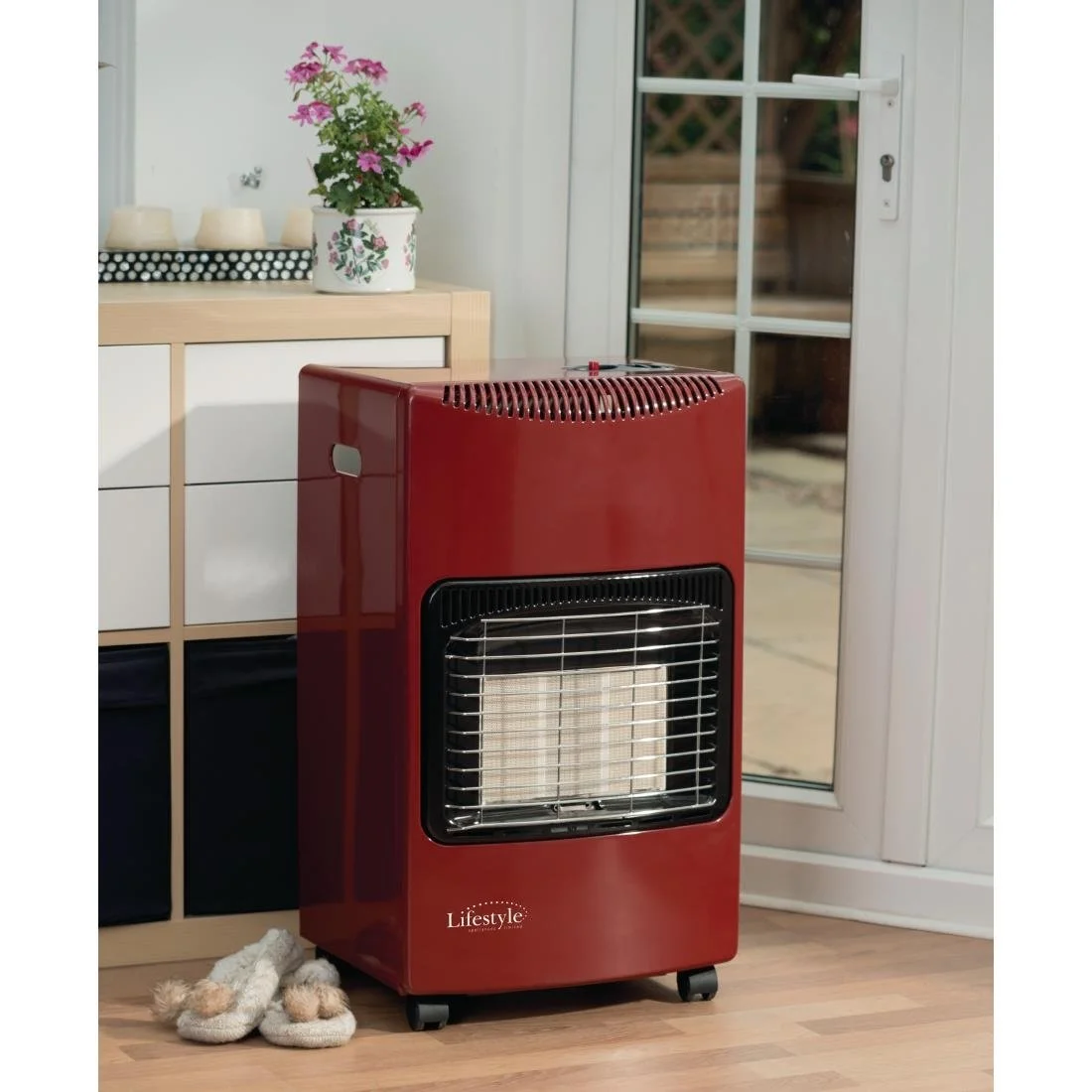 Lifestyle Seasons Warmth Red Indoor Cabinet Heater 505-121 - Image 2