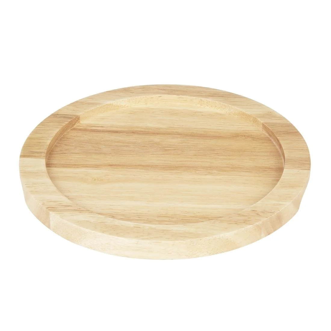 Olympia Cast Iron Round Dish Hevea Board 254mm - Image 1