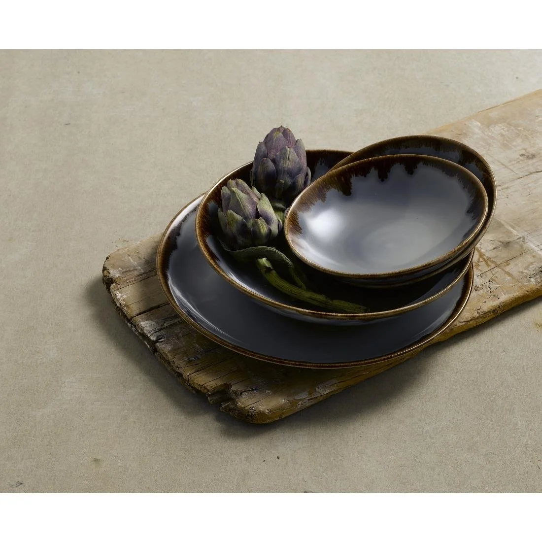 Dudson Harvest Walled Plates Grey 210mm (6 Pack) - Image 2