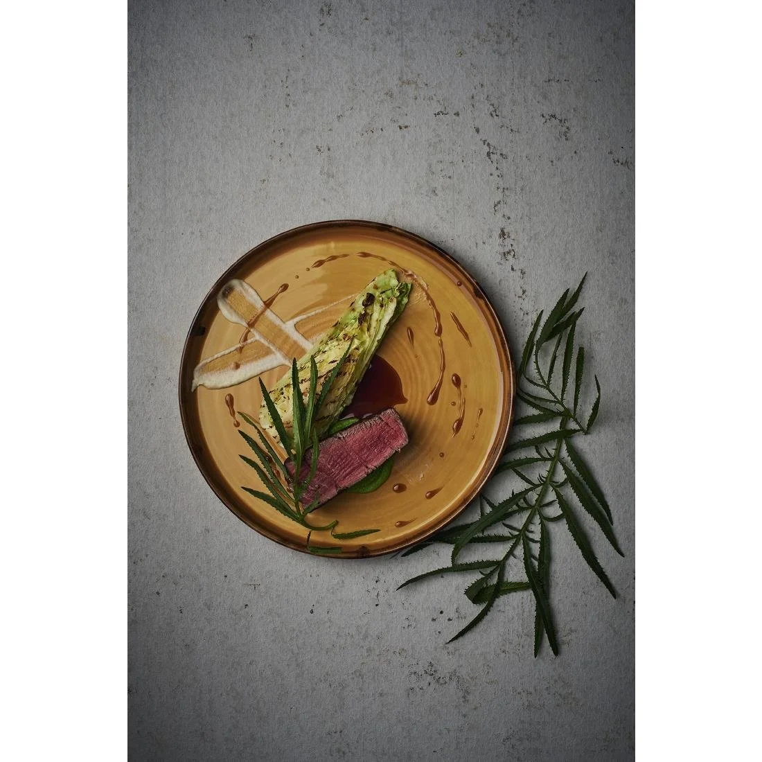 Dudson Harvest Walled Plates Mustard 210mm (6 Pack) - Image 2