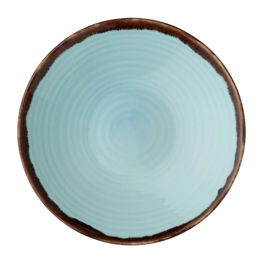 Dudson Harvest Organic Coupe Bowls Turquoise 250mm (12 Pack) - Image 1