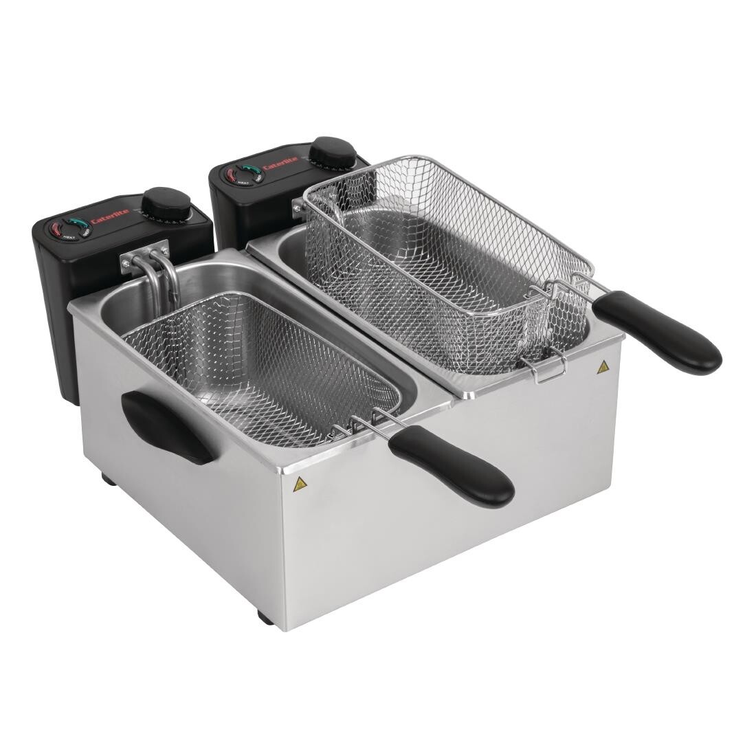 Caterlite Light Duty Double Tank Countertop Fryer 2 x 3.5Ltr