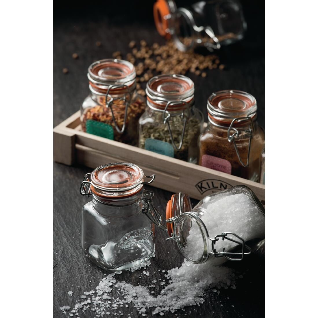 Kilner Square Clip Top Spice Jar 70ml