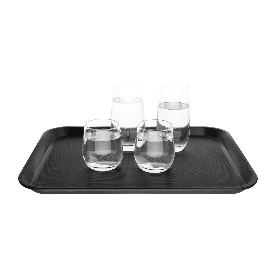 Kristallon Non-slip Tray Black 14 x 18 in