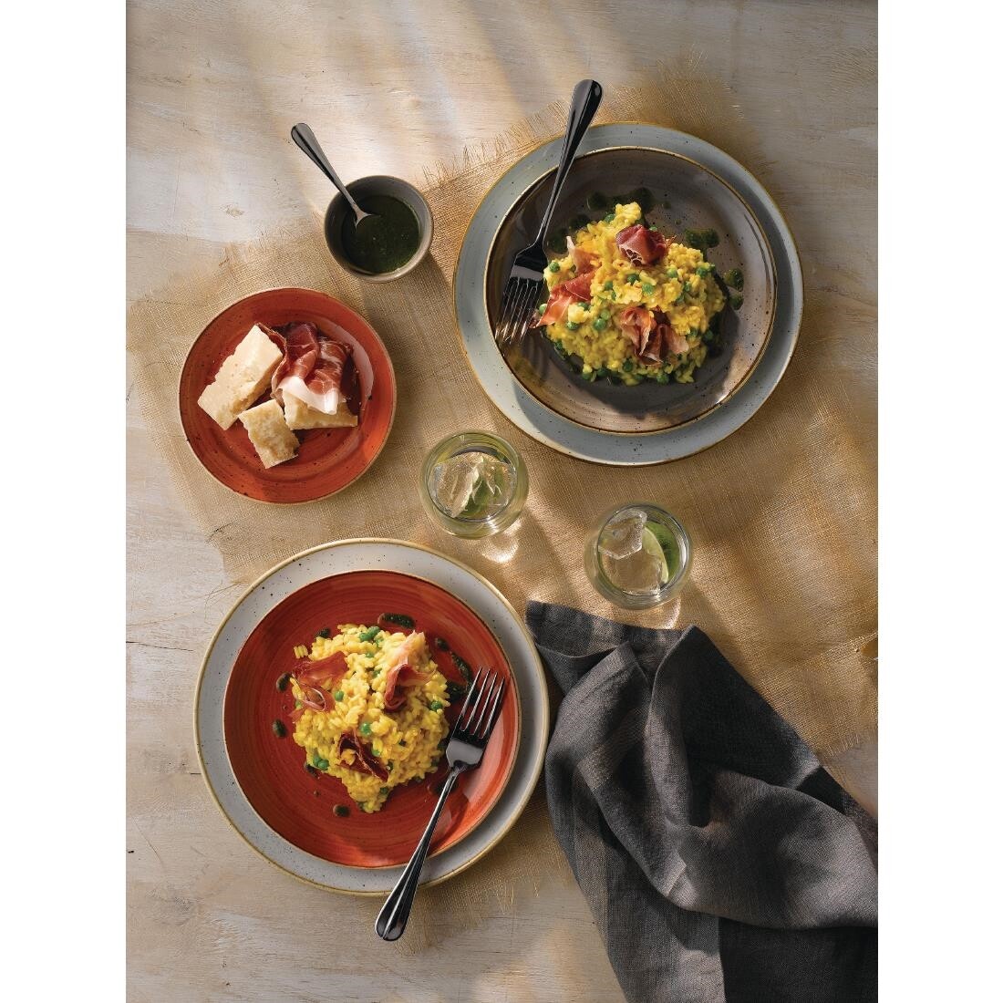 Churchill Stonecast Round Coupe Bowl Spiced Orange 200mm