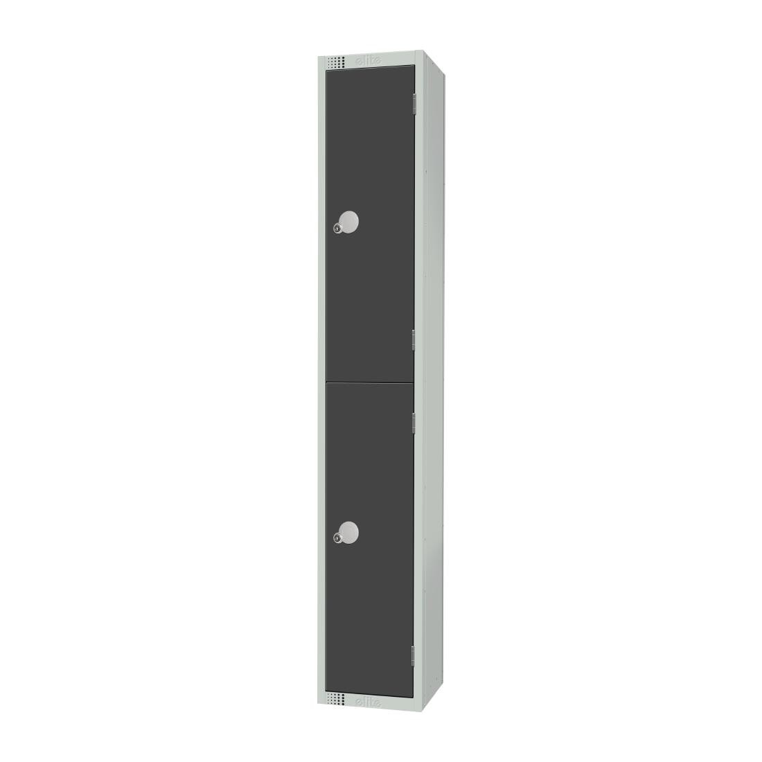 Elite Double Door Camlock Locker Graphite Grey