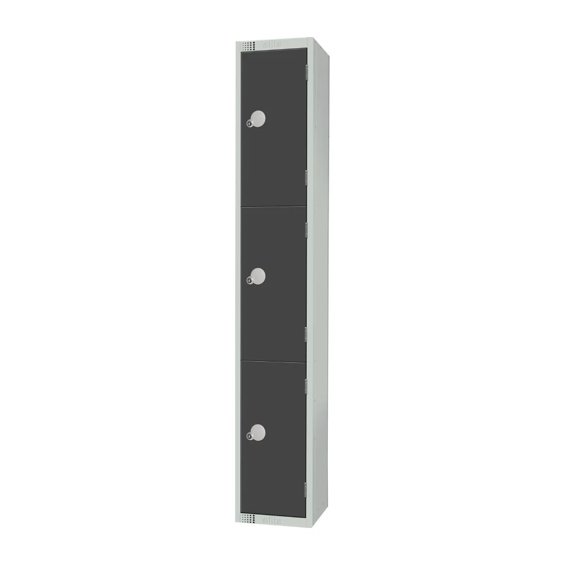Elite Three Door Coin Return Locker Graphite Grey