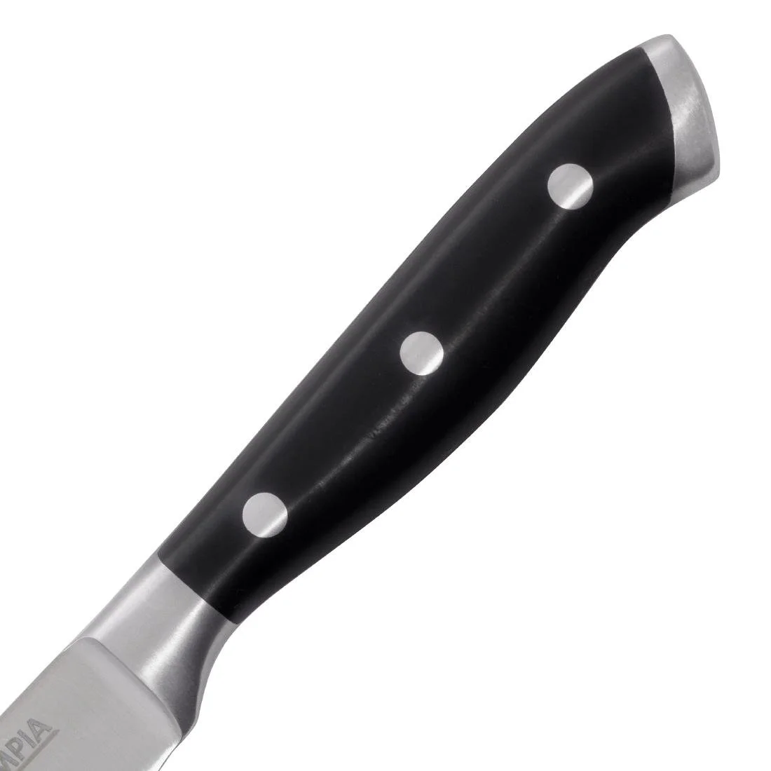 Olympia Premium Riveted Steak Knives with Black ABS Handles (6 Pack) - Image 3