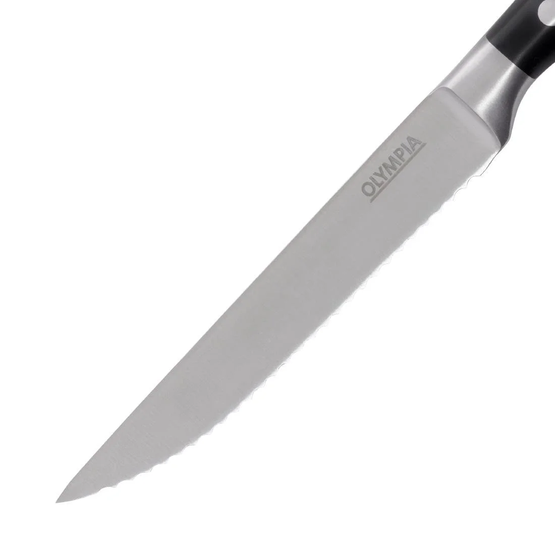Olympia Premium Riveted Steak Knives with Black ABS Handles (6 Pack) - Image 4