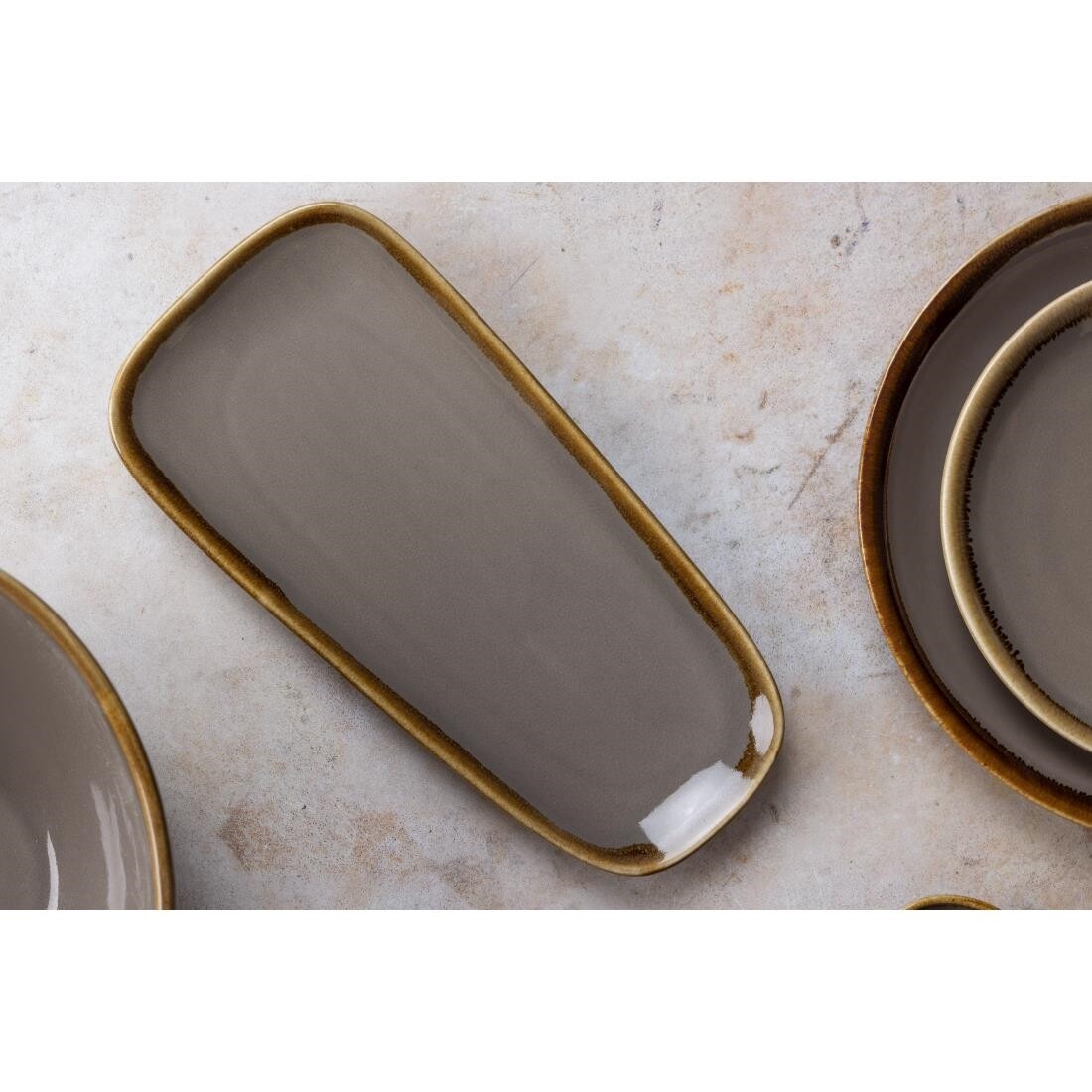 Olympia Kiln Platter Smoke 260mm