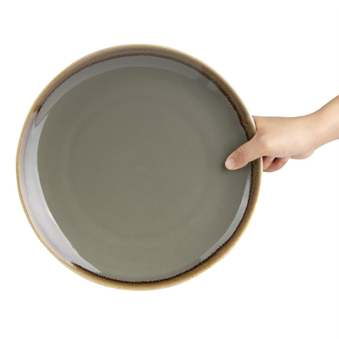 Olympia Kiln Round Coupe Plate Smoke 280mm