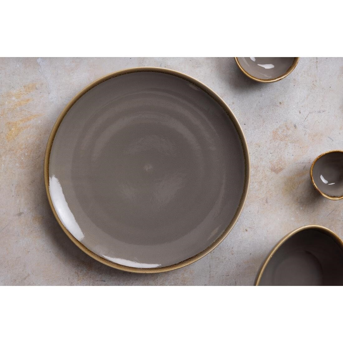 Olympia Kiln Round Coupe Plate Smoke 280mm