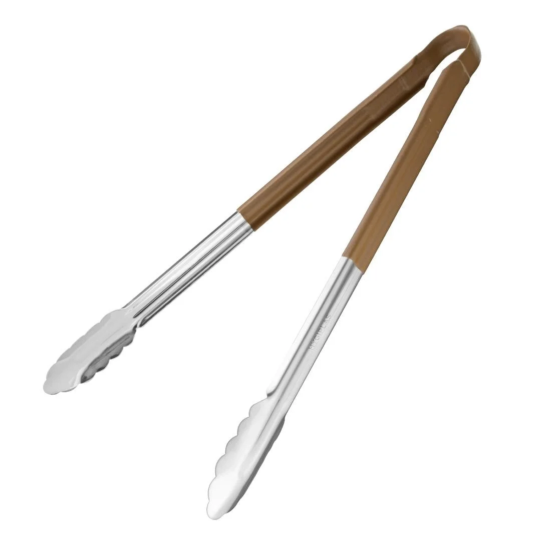 Hygiplas Colour Coded Serving Tong Brown 405mm - Image 1