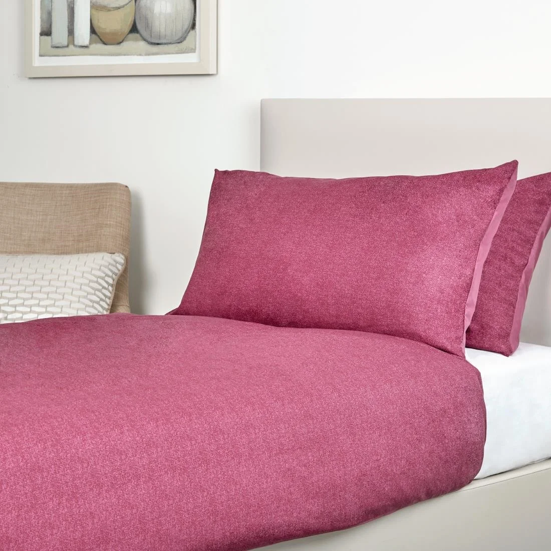 Mitre Essentials Opal Duvet Cover Plum - Image 1