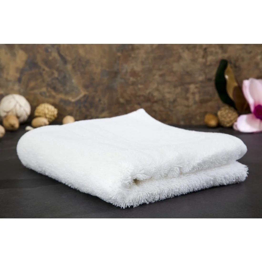 EcoKnit Hand Towel White, 600gsm - Image 2