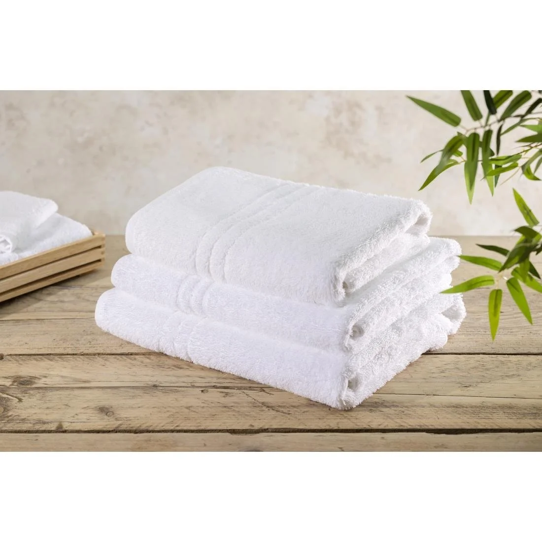 EcoKnit Hand Towel White, 600gsm - Image 3