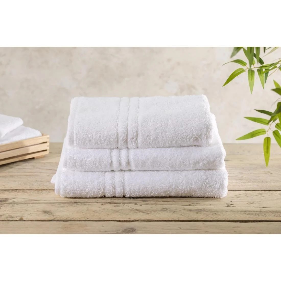EcoKnit Hand Towel White, 600gsm - Image 4