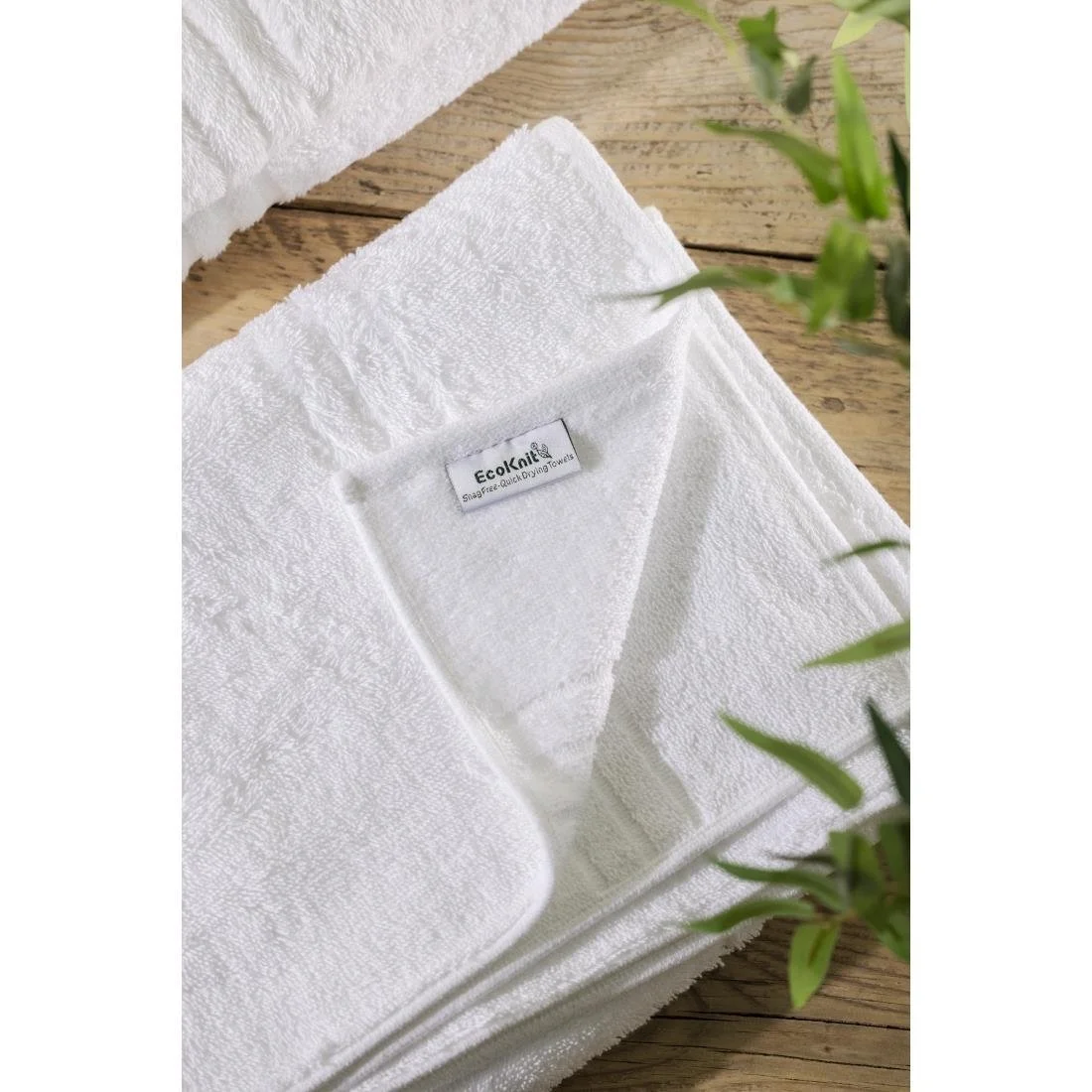 EcoKnit Hand Towel White, 600gsm - Image 5