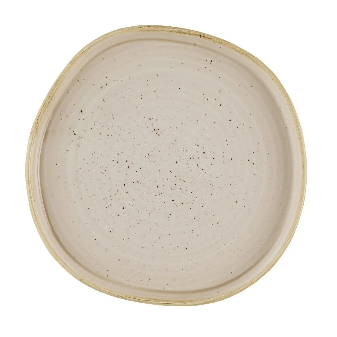 Churchill Stonecast Nutmeg Cream Organic Walled Plates 206mm (6 Pack) - Image 1