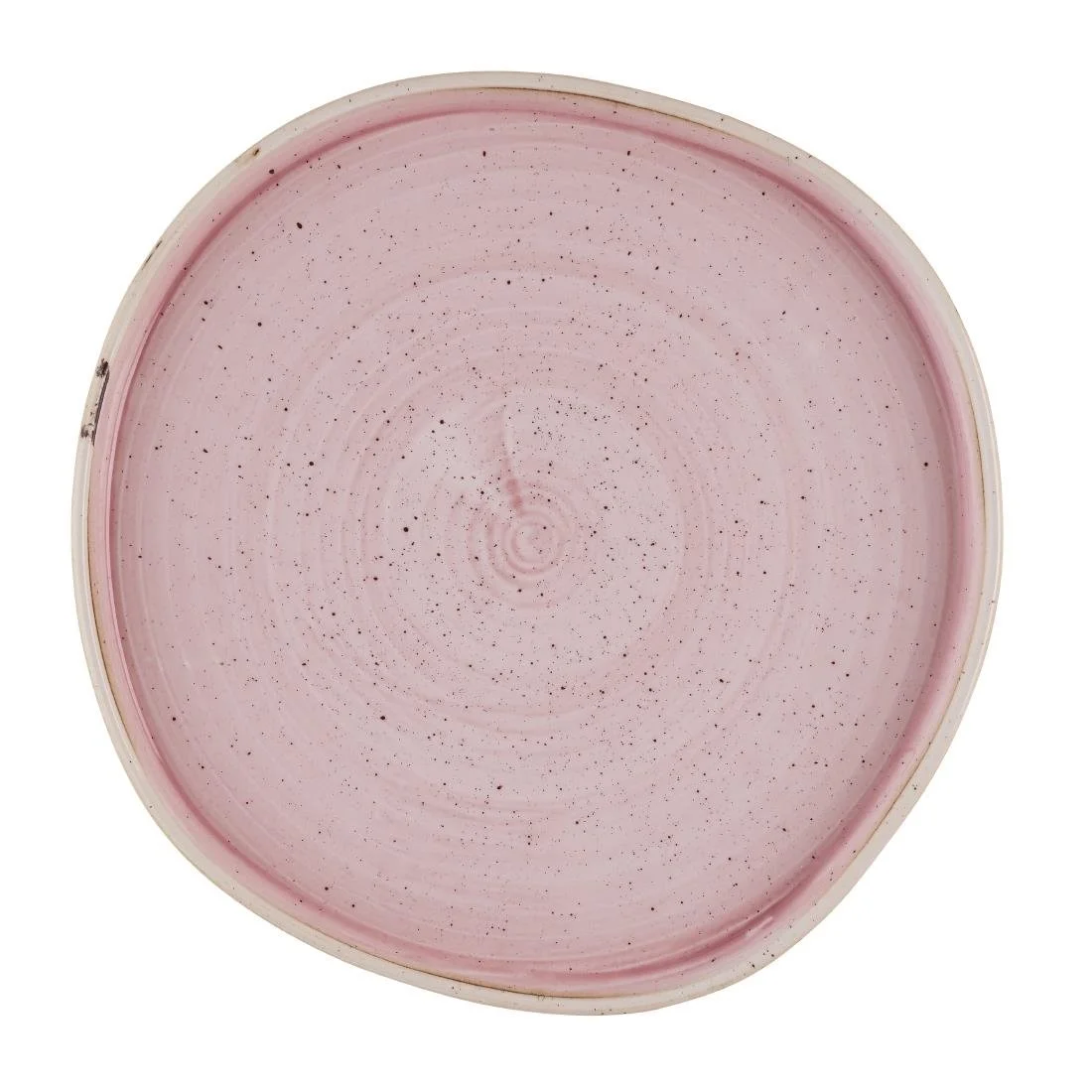 Churchill Stonecast Petal Pink Organic Walled Plates 257mm (6 Pack) - Image 1