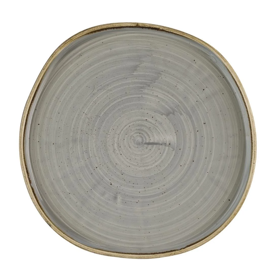 Churchill Stonecast Grey Organic Walled Plates 257mm (6 Pack) - Image 1