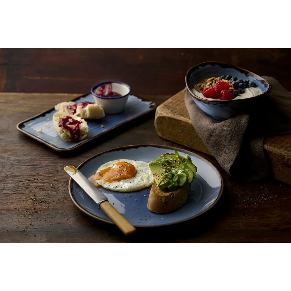 Dudson Harvest Indigo Deep Bowls 230x 167mm (6 Pack) - Image 2
