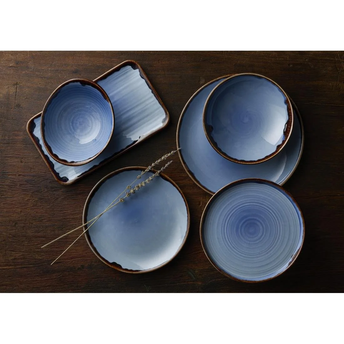 Dudson Harvest Indigo Coupe Plates 285mm (12 Pack) - Image 3