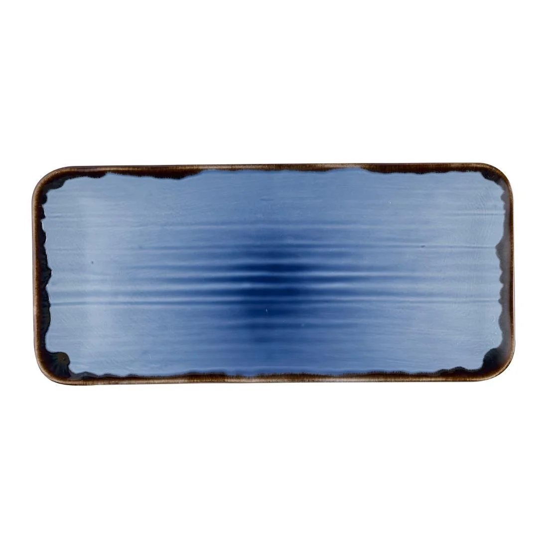 Dudson Harvest Indigo Organic Coupe Rectangle Platter 405x181mm (6 Pack) - Image 1