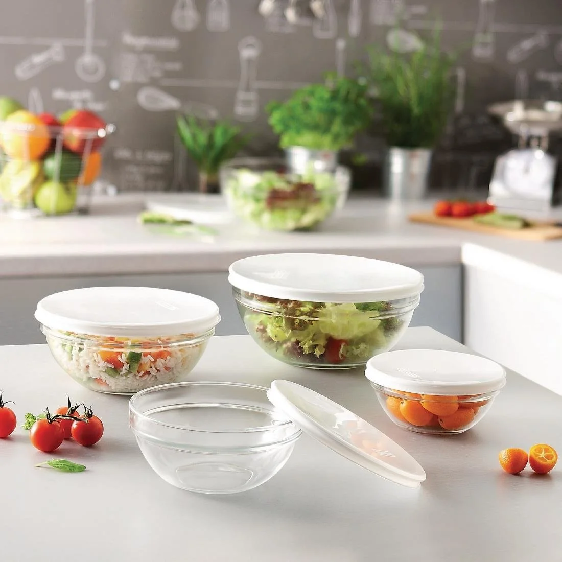 Luminarc Empilable Bowls & Lids 230mm (6 Pack) - Image 4