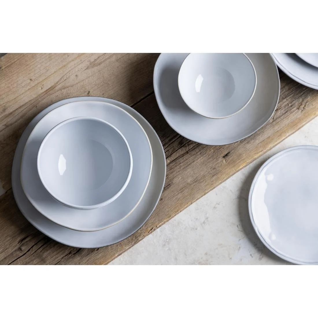 Olympia Raw Recycled Clay Coupe Plates Charcoal 260mm (6 Pack) - Image 3